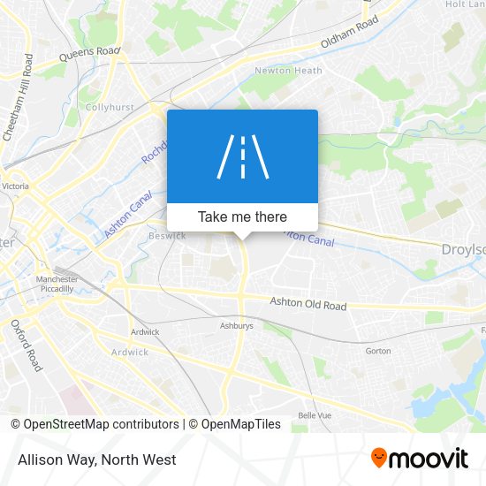 Allison Way map