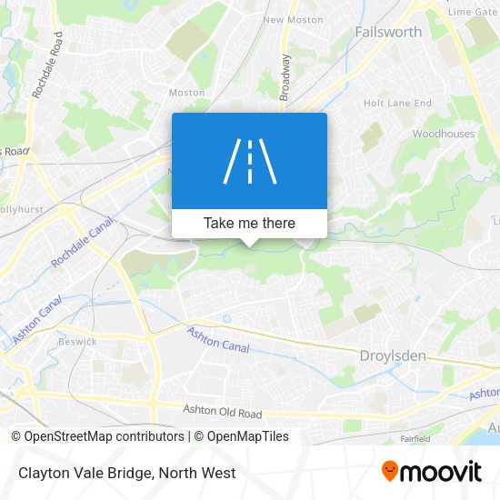 Clayton Vale Bridge map