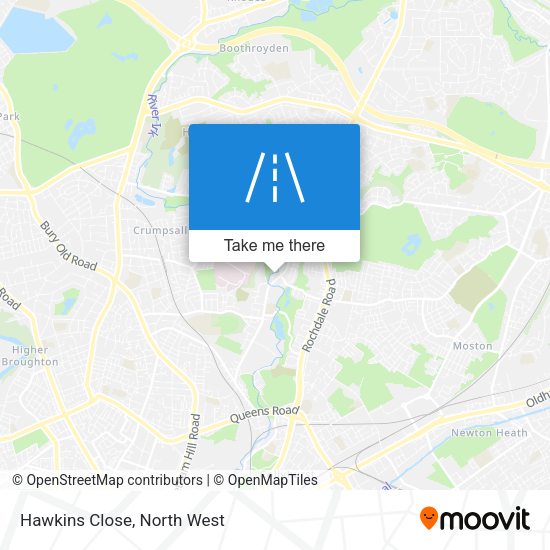 Hawkins Close map