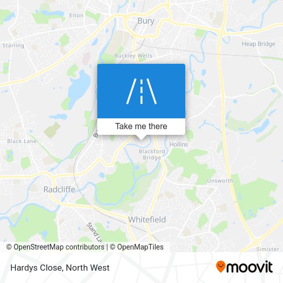 Hardys Close map