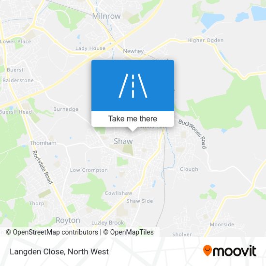 Langden Close map