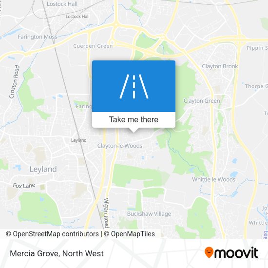 Mercia Grove map