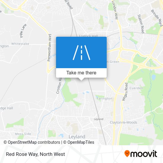 Red Rose Way map