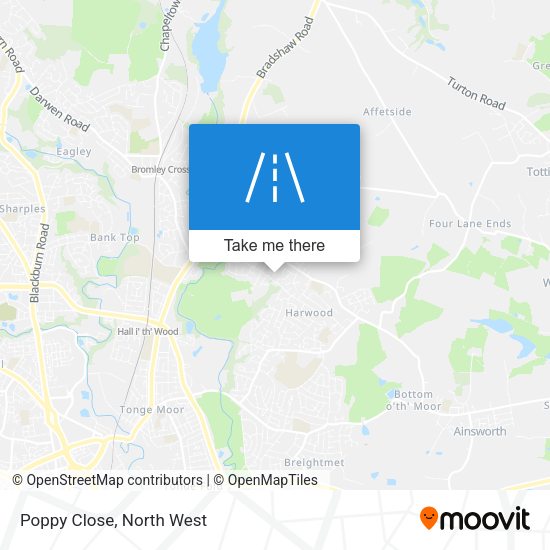 Poppy Close map