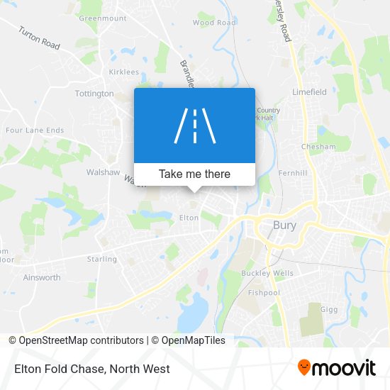 Elton Fold Chase map
