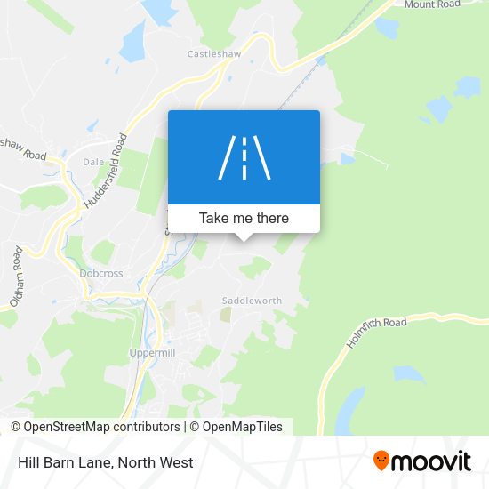 Hill Barn Lane map