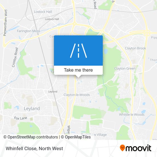 Whinfell Close map