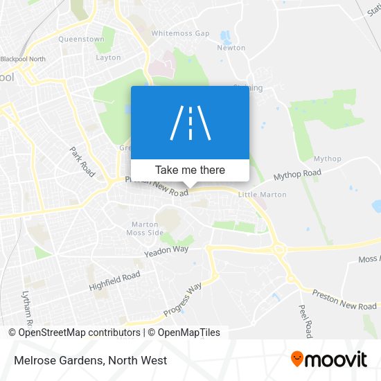 Melrose Gardens map