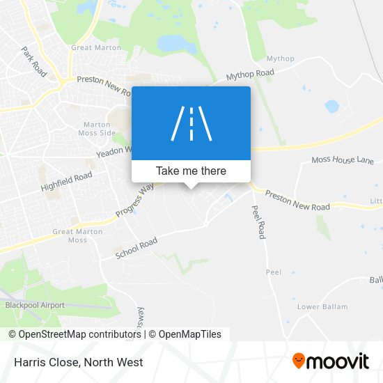 Harris Close map