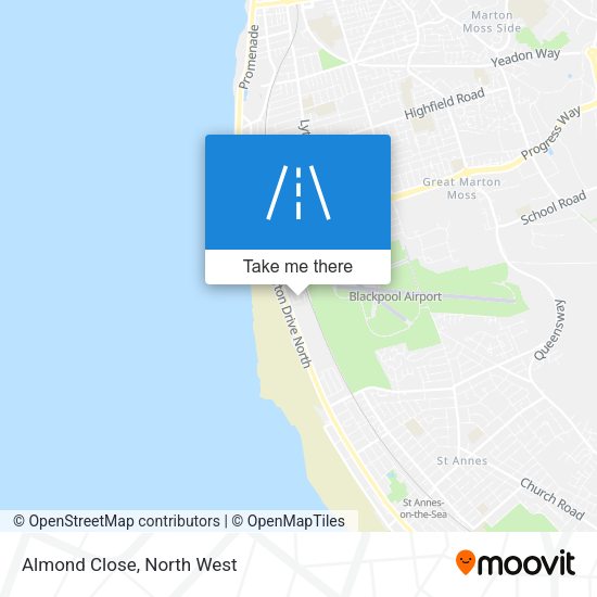 Almond Close map