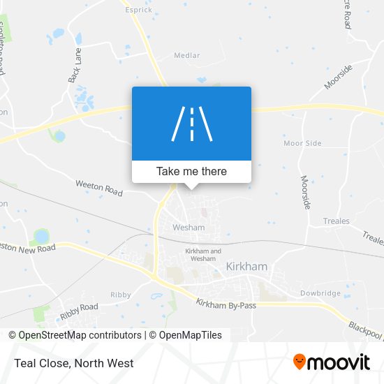 Teal Close map