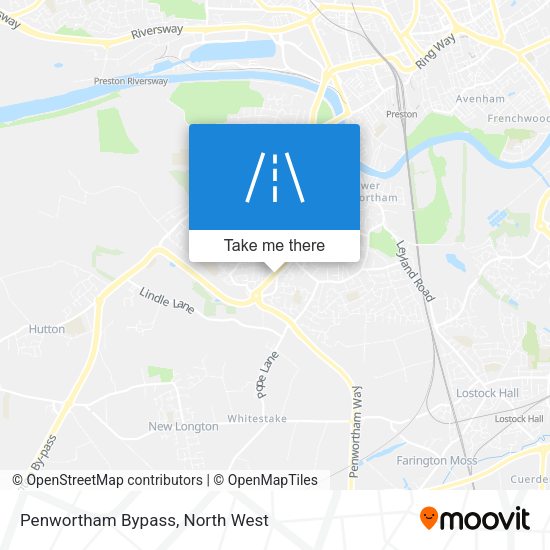 Penwortham Bypass map