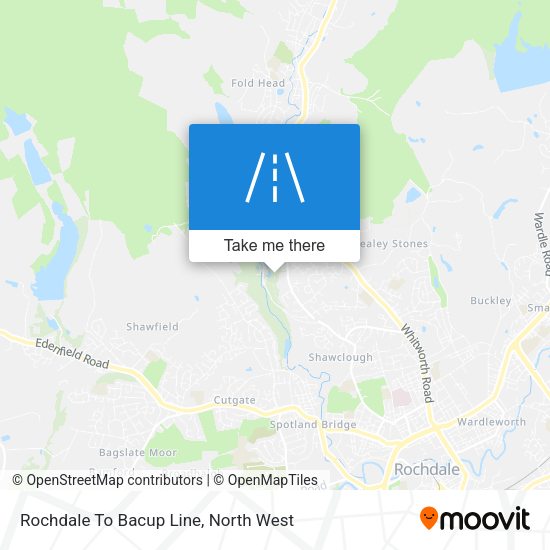 Rochdale To Bacup Line map