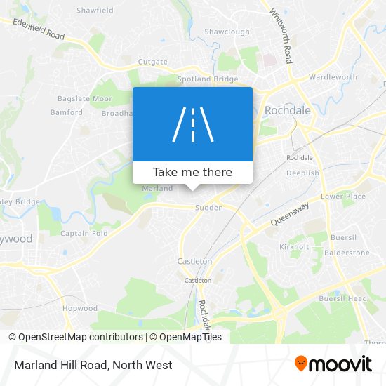 Marland Hill Road map