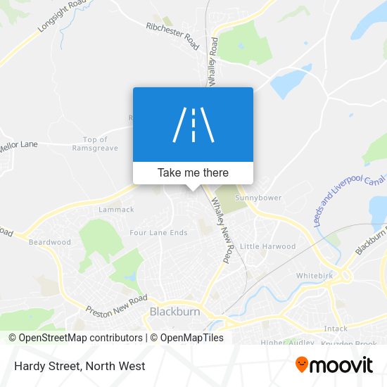 Hardy Street map
