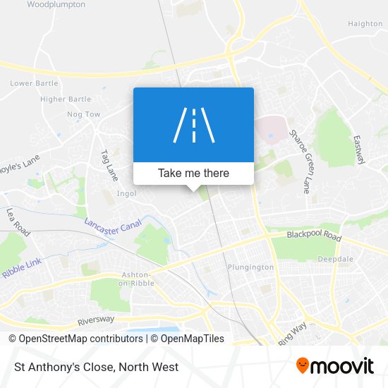 St Anthony's Close map