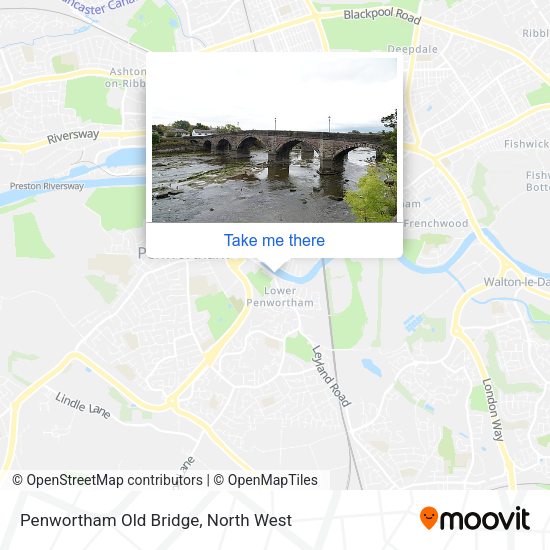 Penwortham Old Bridge map