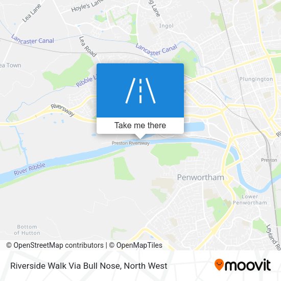 Riverside Walk Via Bull Nose map