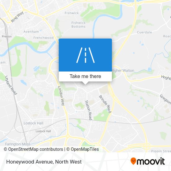 Honeywood Avenue map