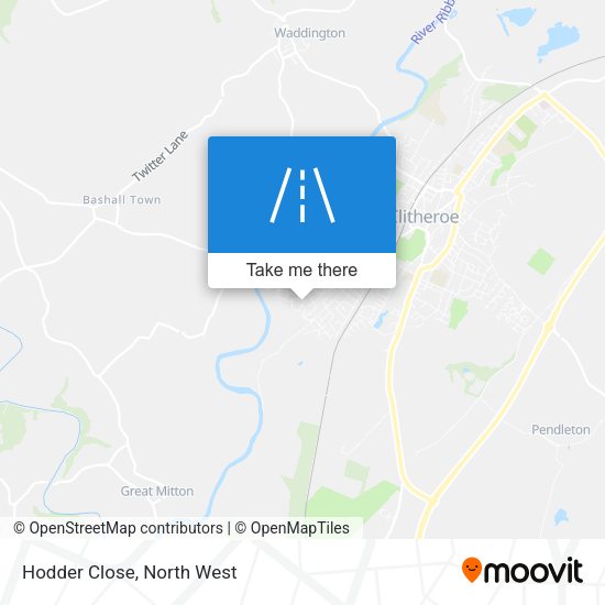 Hodder Close map