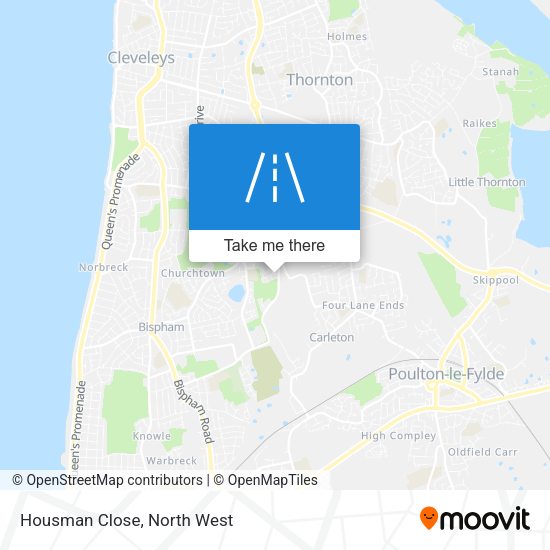Housman Close map