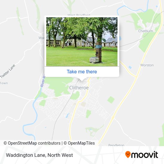Waddington Lane map
