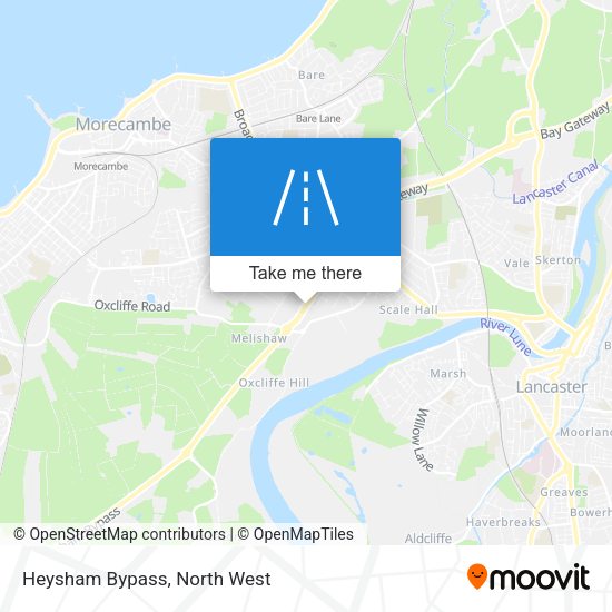 Heysham Bypass map