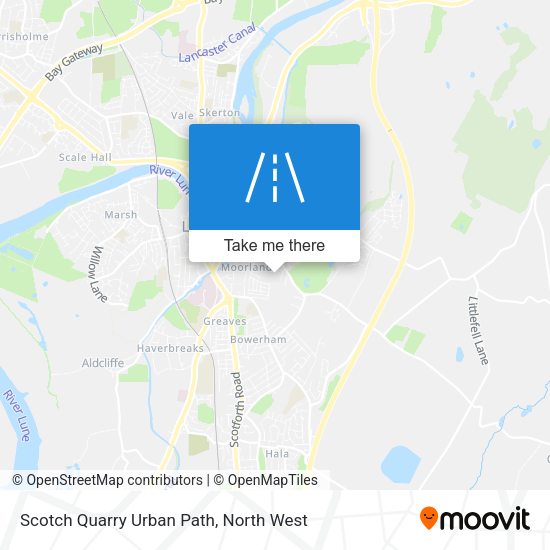 Scotch Quarry Urban Path map