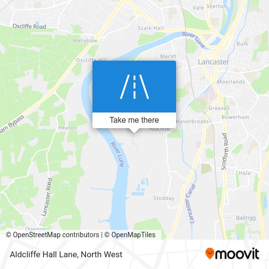 Aldcliffe Hall Lane map