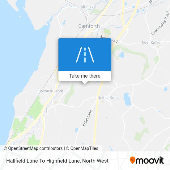 Hallfield Lane To Highfield Lane map