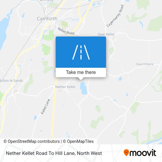 Nether Kellet Road To Hill Lane map