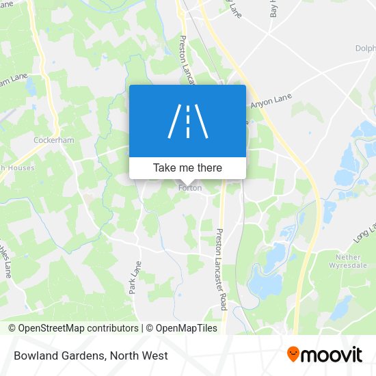 Bowland Gardens map