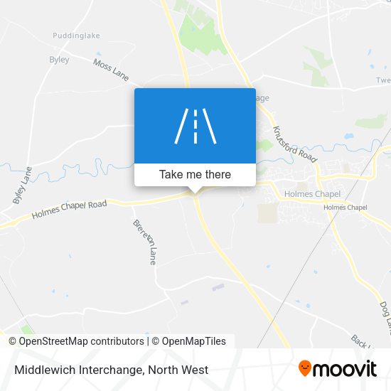 Middlewich Interchange map