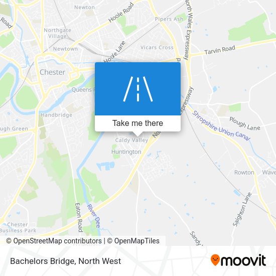 Bachelors Bridge map