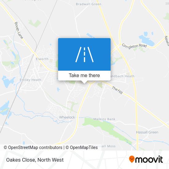 Oakes Close map