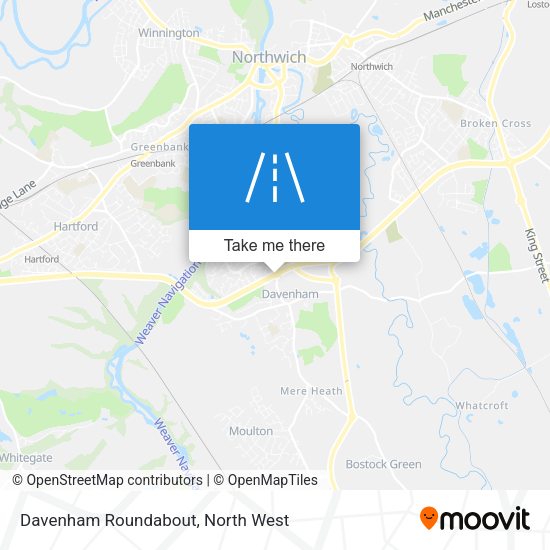 Davenham Roundabout map
