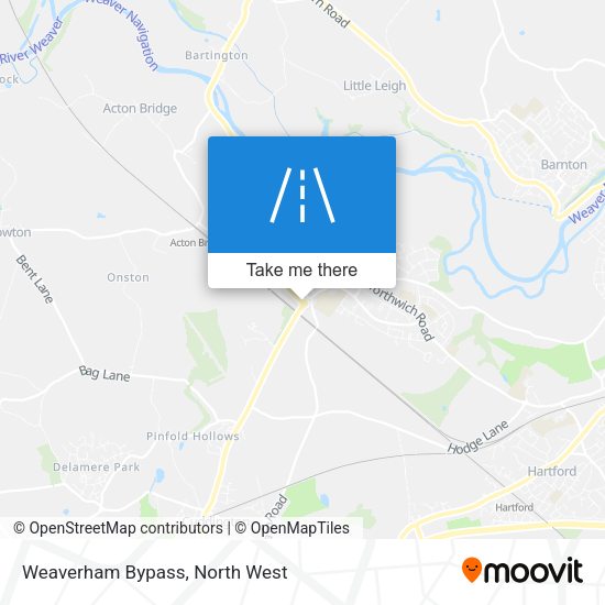 Weaverham Bypass map