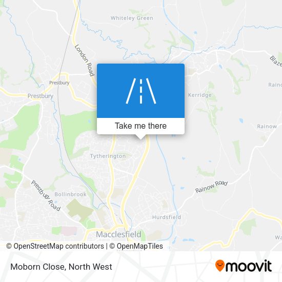 Moborn Close map