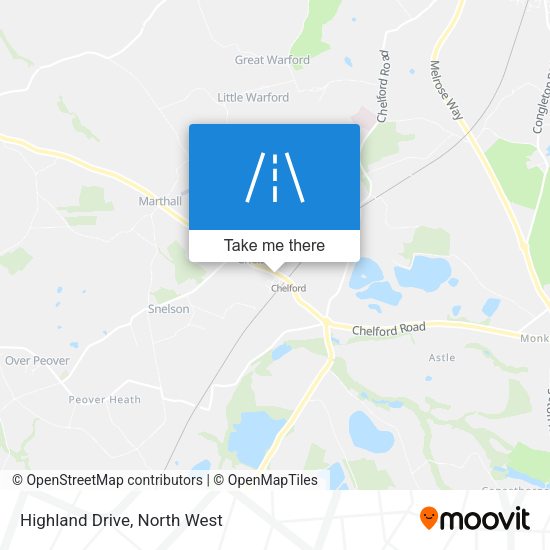 Highland Drive map