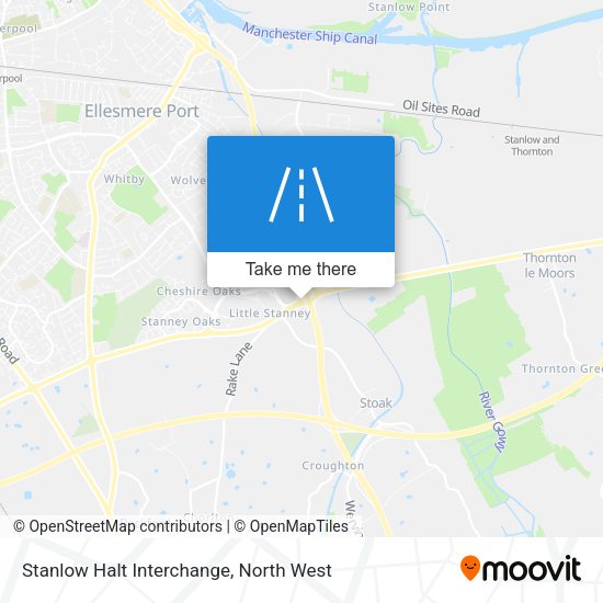Stanlow Halt Interchange map
