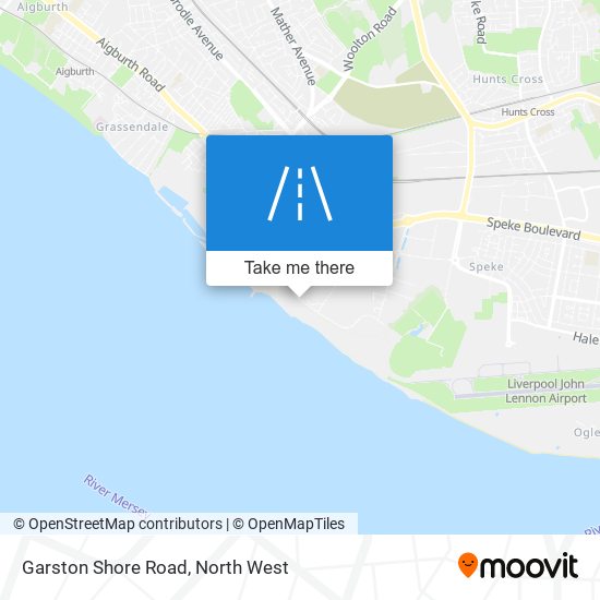 Garston Shore Road map