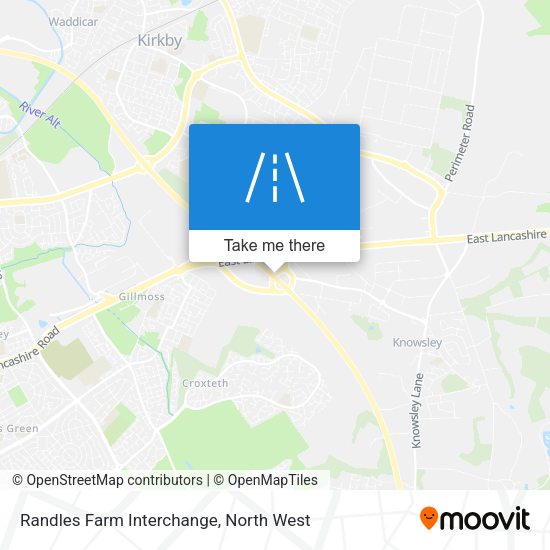 Randles Farm Interchange map