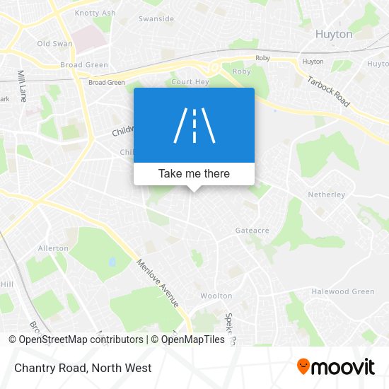 Chantry Road map