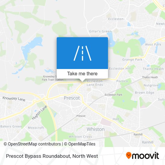 Prescot Bypass Roundabout map