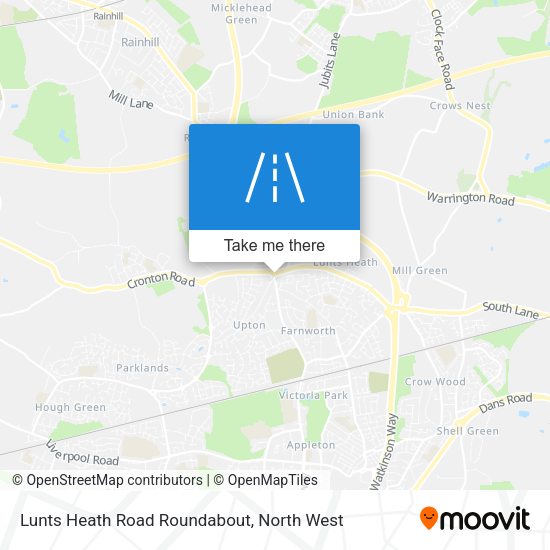 Lunts Heath Road Roundabout map