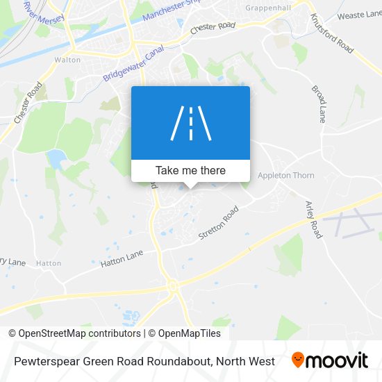 Pewterspear Green Road Roundabout map