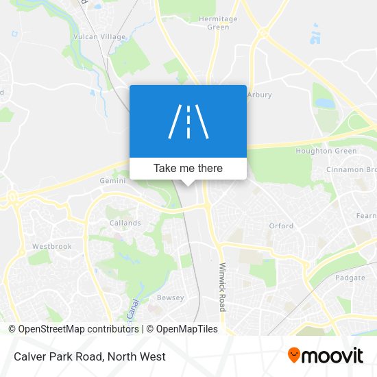 Calver Park Road map