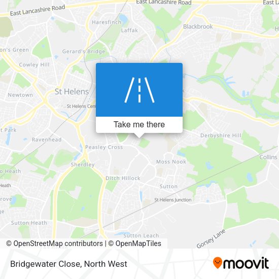 Bridgewater Close map