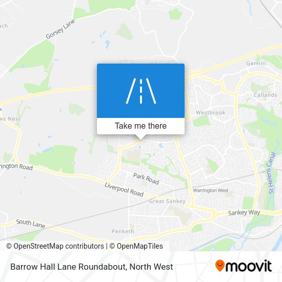 Barrow Hall Lane Roundabout map