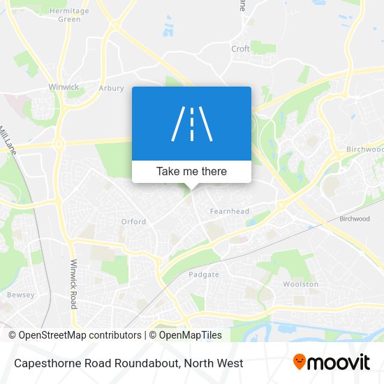 Capesthorne Road Roundabout map